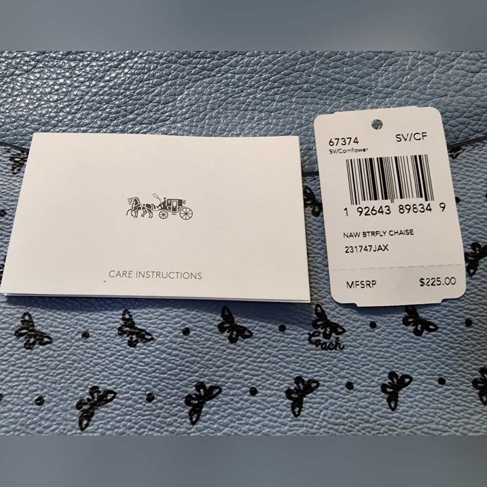 ✨️NWT✨️ Coach Butterfly Chaise Crossbody Bag, Special Edition, Cornflower, 2019 - Picture 4 of 13